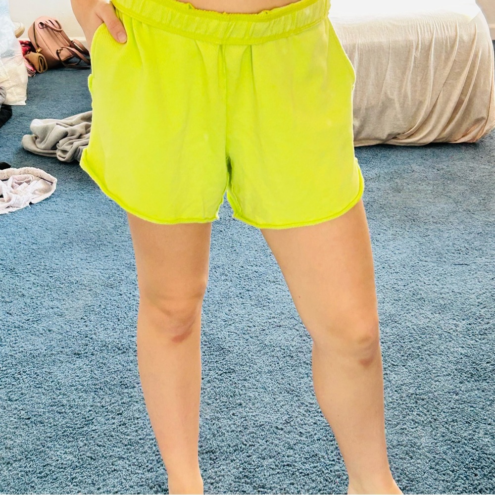 Aerie Bright Yellow Active Shorts